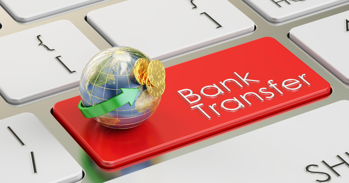 Transferência bancária para depósitos e saques no cassino online